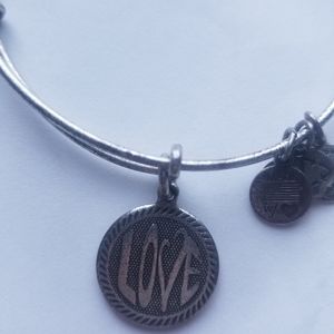 Alex and ani silver  bracelet love